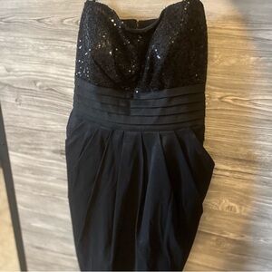 Elegant Black Strapless Dress